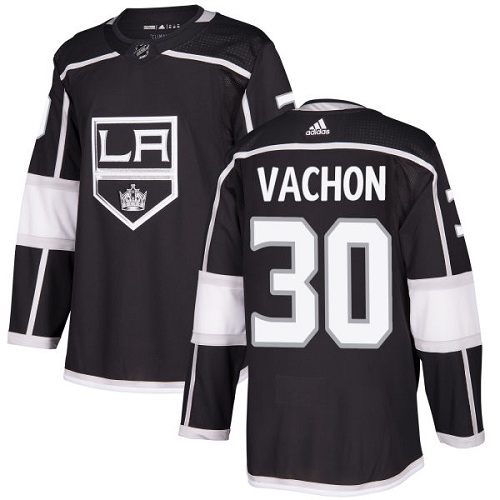 Adidas Kings #30 Rogie Vachon Black Home Authentic Stitched NHL Jersey - Click Image to Close